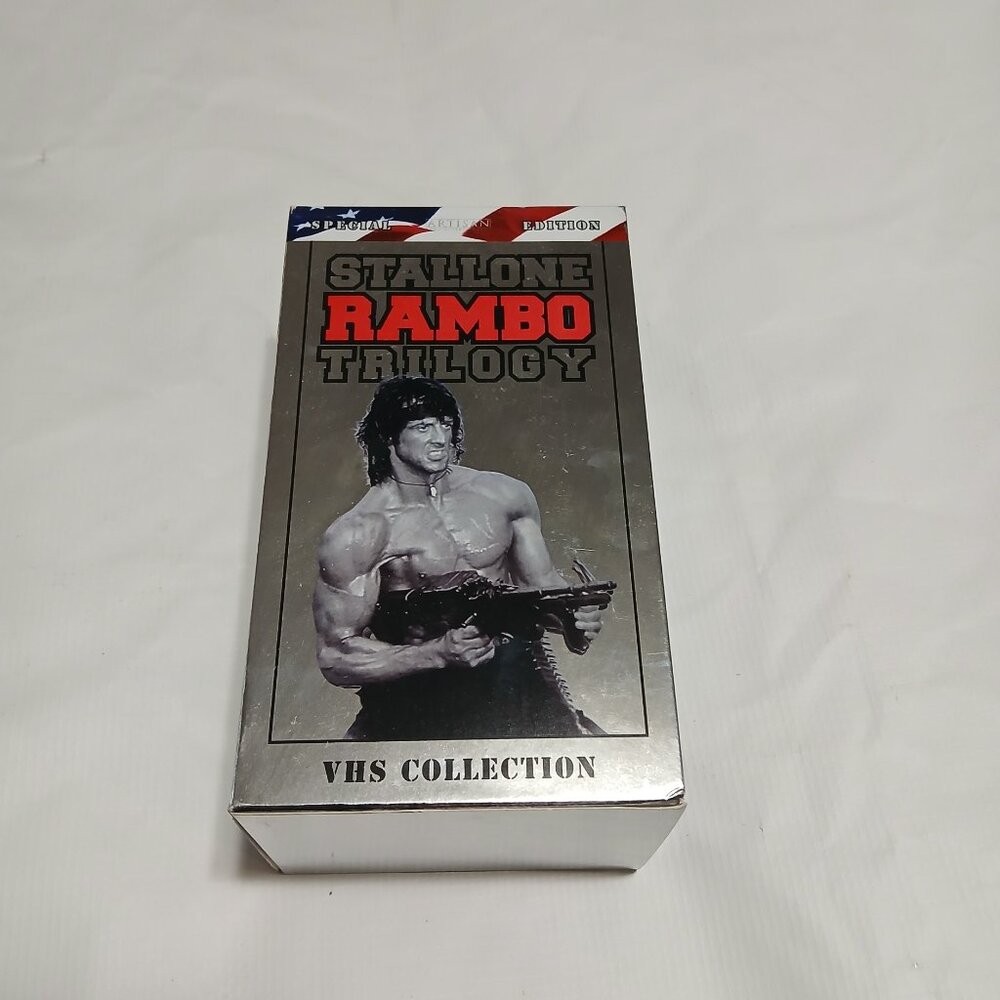 Stallone Rambo Trilogy Artisan Edition 3 VHS Tapes Collection - Bundle & Save